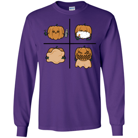 T-Shirts Purple / S Pumpkin Shave Men's Long Sleeve T-Shirt