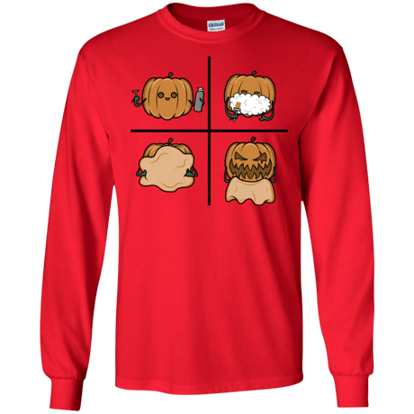T-Shirts Red / S Pumpkin Shave Men's Long Sleeve T-Shirt