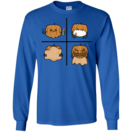 T-Shirts Royal / S Pumpkin Shave Men's Long Sleeve T-Shirt