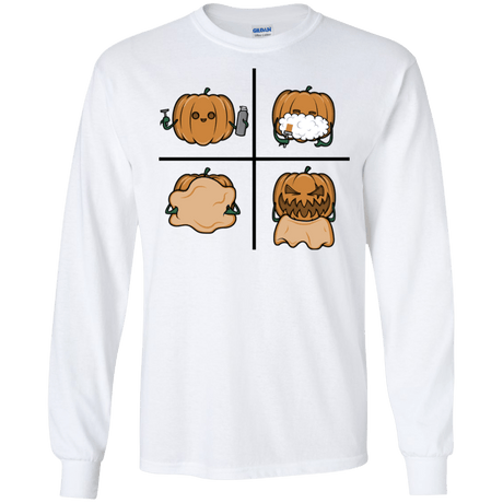 T-Shirts White / S Pumpkin Shave Men's Long Sleeve T-Shirt