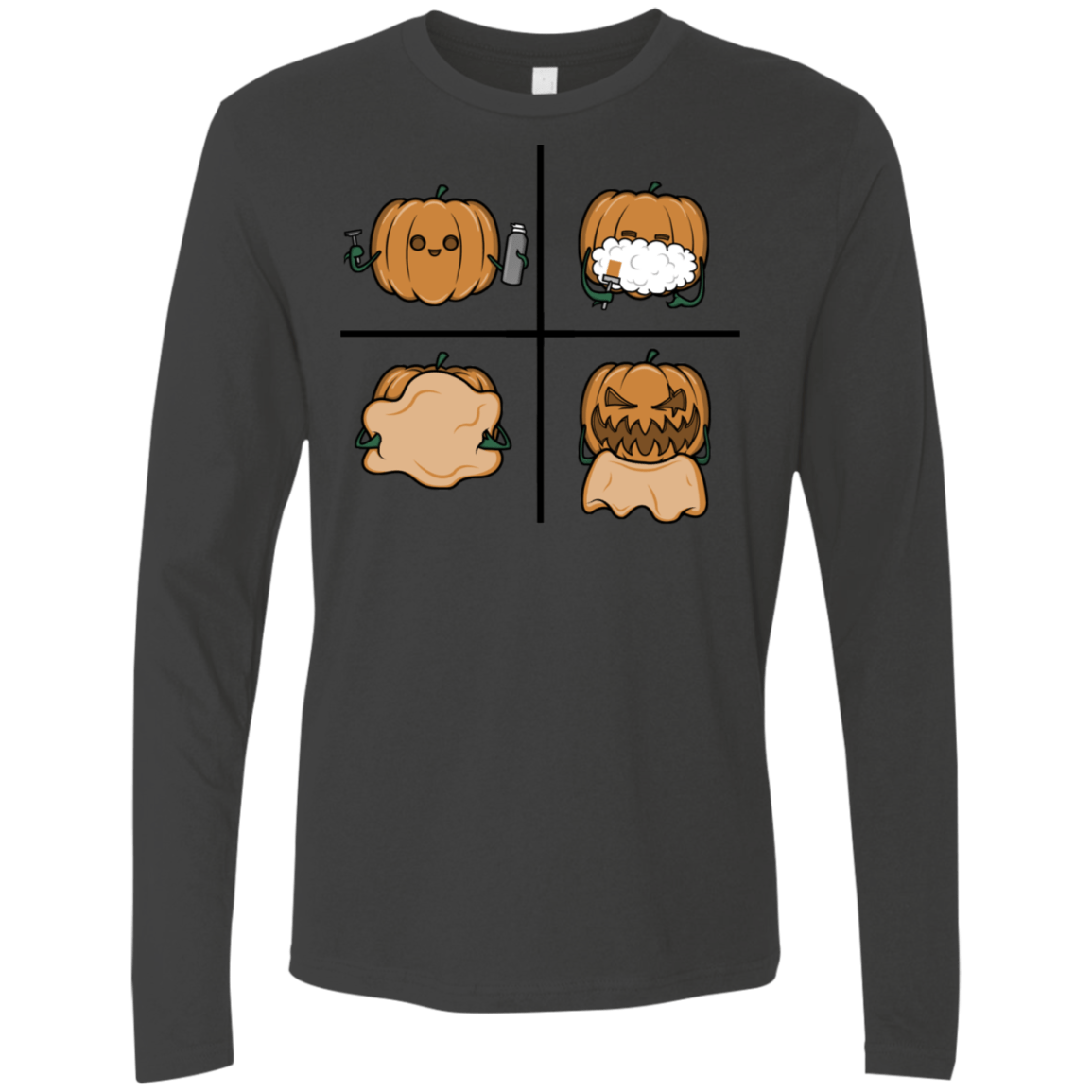T-Shirts Heavy Metal / S Pumpkin Shave Men's Premium Long Sleeve