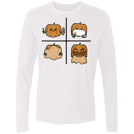 T-Shirts White / S Pumpkin Shave Men's Premium Long Sleeve