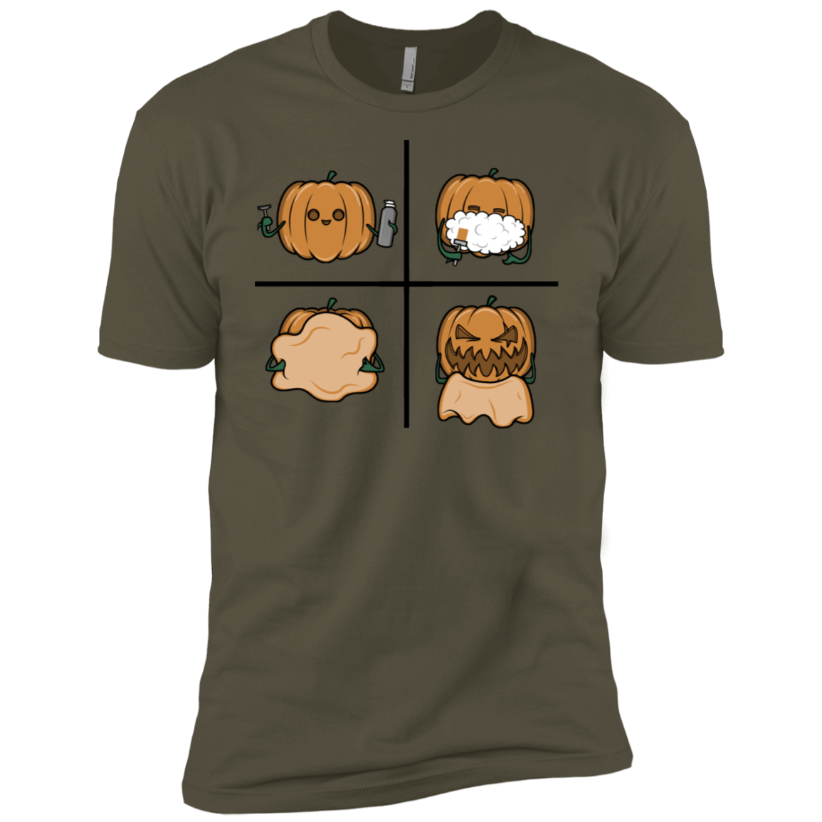 T-Shirts Military Green / X-Small Pumpkin Shave Men's Premium T-Shirt