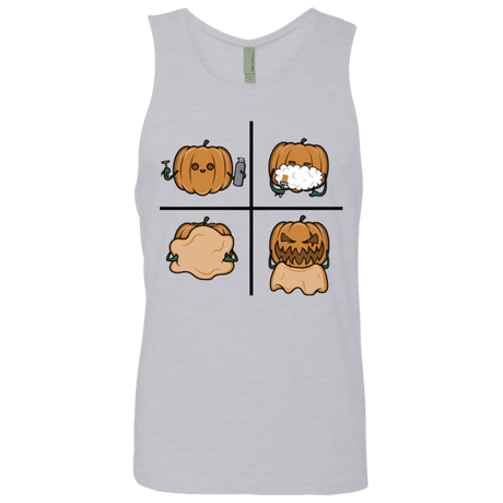 T-Shirts Heather Grey / S Pumpkin Shave Men's Premium Tank Top