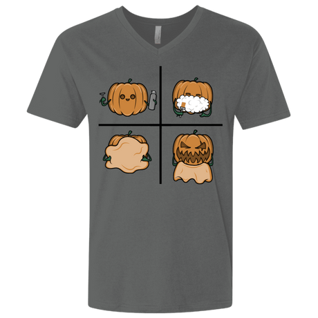 T-Shirts Heavy Metal / X-Small Pumpkin Shave Men's Premium V-Neck