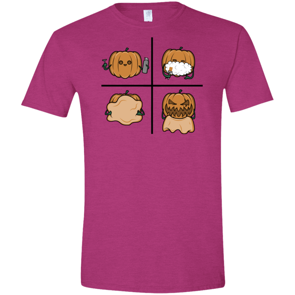 T-Shirts Antique Heliconia / S Pumpkin Shave Men's Semi-Fitted Softstyle