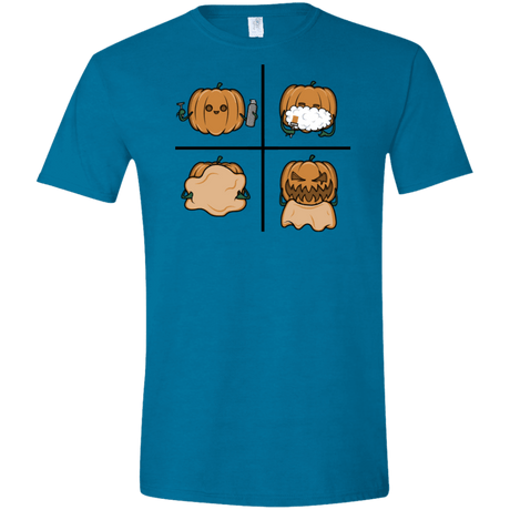 T-Shirts Antique Sapphire / S Pumpkin Shave Men's Semi-Fitted Softstyle