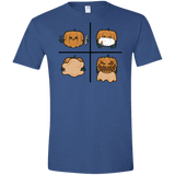 T-Shirts Heather Royal / X-Small Pumpkin Shave Men's Semi-Fitted Softstyle