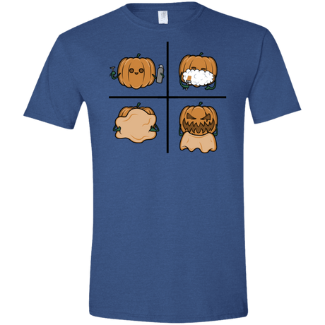 T-Shirts Heather Royal / X-Small Pumpkin Shave Men's Semi-Fitted Softstyle