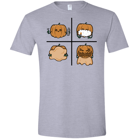 T-Shirts Sport Grey / X-Small Pumpkin Shave Men's Semi-Fitted Softstyle