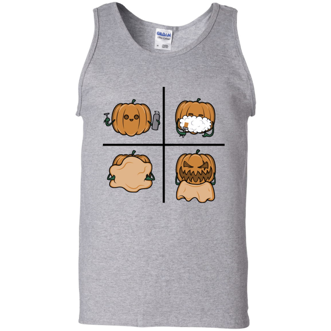 T-Shirts Sport Grey / S Pumpkin Shave Men's Tank Top