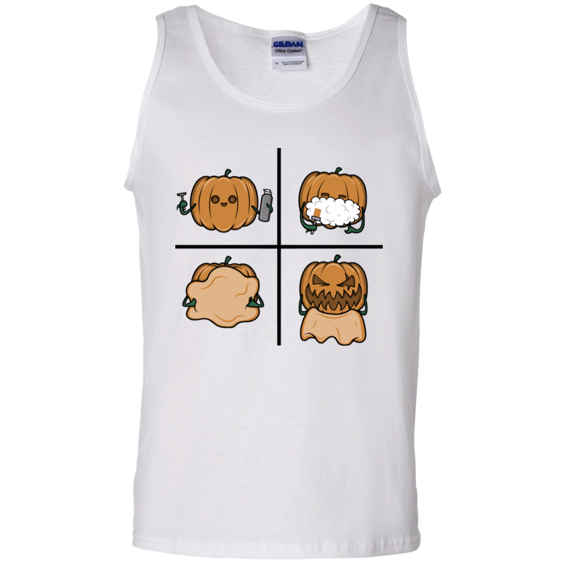 T-Shirts White / S Pumpkin Shave Men's Tank Top