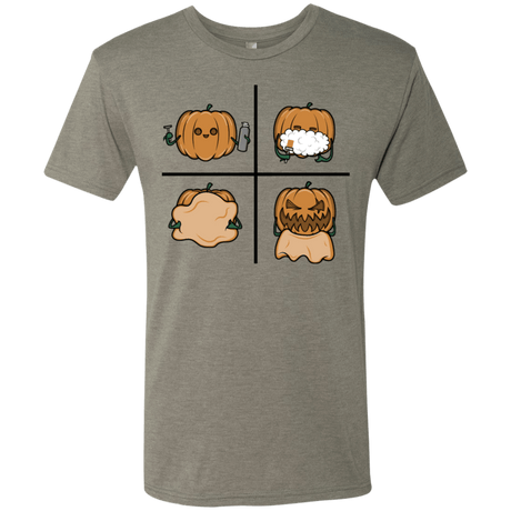 T-Shirts Venetian Grey / S Pumpkin Shave Men's Triblend T-Shirt