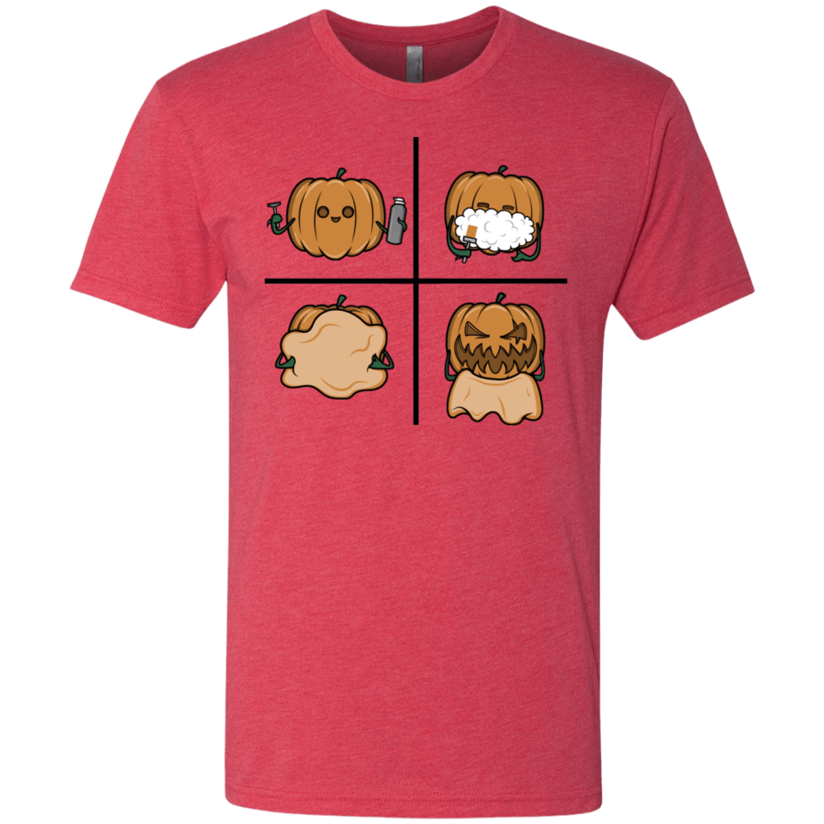 T-Shirts Vintage Red / S Pumpkin Shave Men's Triblend T-Shirt