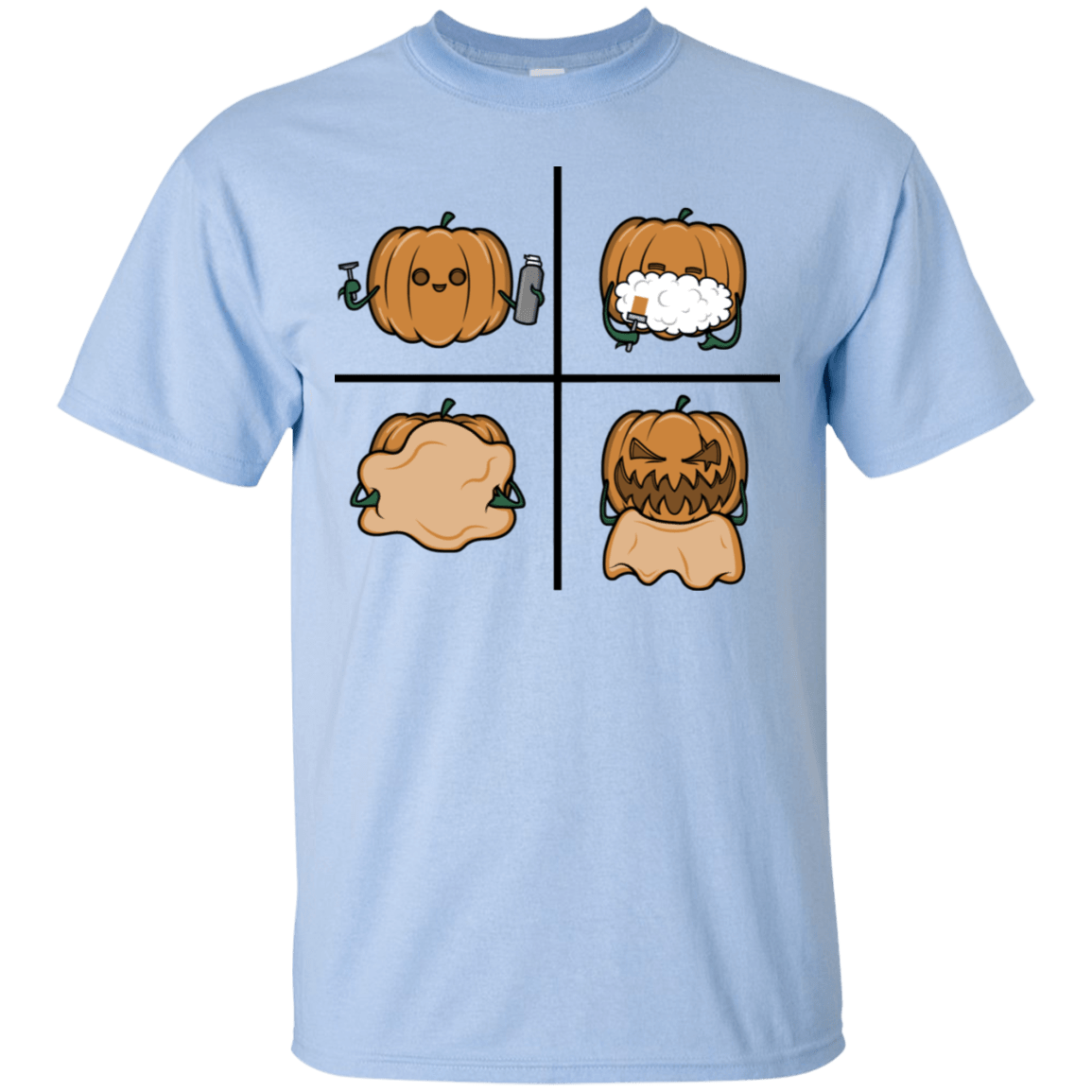 T-Shirts Light Blue / S Pumpkin Shave T-Shirt
