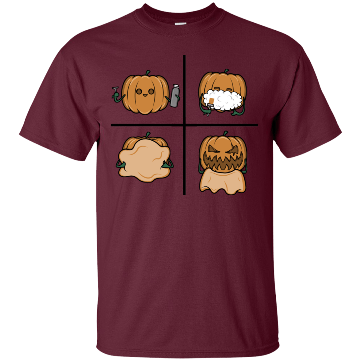 T-Shirts Maroon / S Pumpkin Shave T-Shirt