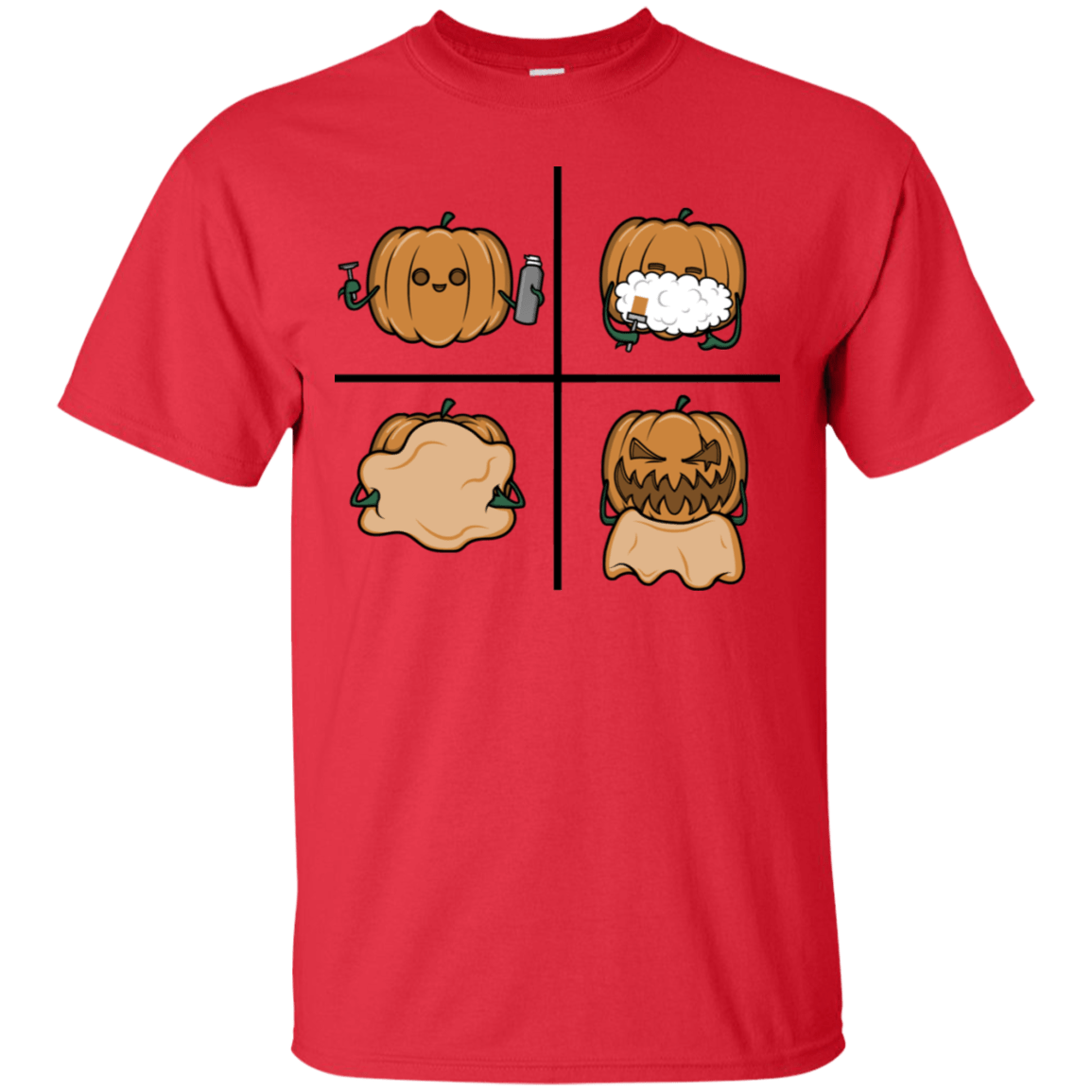 T-Shirts Red / S Pumpkin Shave T-Shirt