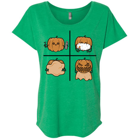 T-Shirts Envy / X-Small Pumpkin Shave Triblend Dolman Sleeve