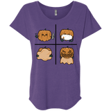 T-Shirts Purple Rush / X-Small Pumpkin Shave Triblend Dolman Sleeve