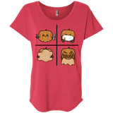 T-Shirts Vintage Red / X-Small Pumpkin Shave Triblend Dolman Sleeve