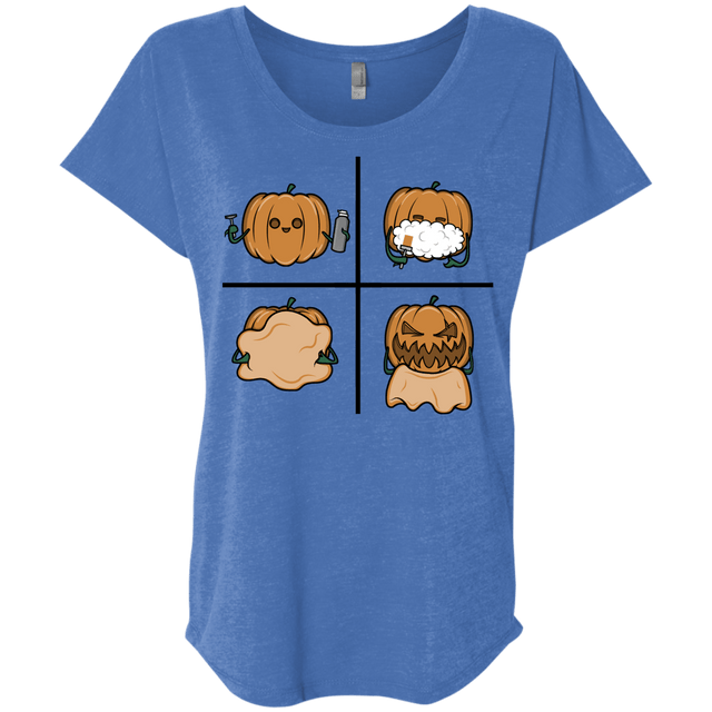 T-Shirts Vintage Royal / X-Small Pumpkin Shave Triblend Dolman Sleeve