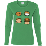 T-Shirts Irish Green / S Pumpkin Shave Women's Long Sleeve T-Shirt