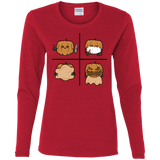T-Shirts Red / S Pumpkin Shave Women's Long Sleeve T-Shirt