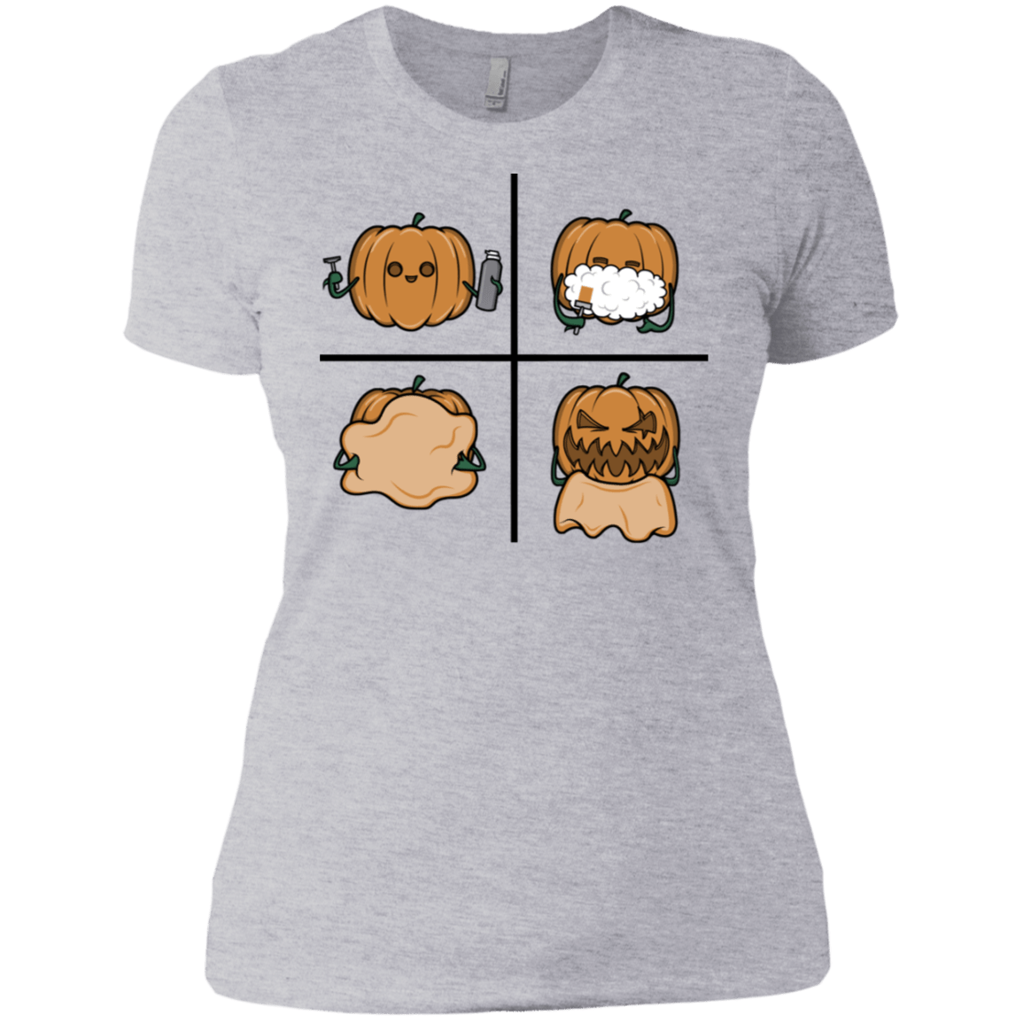 T-Shirts Heather Grey / X-Small Pumpkin Shave Women's Premium T-Shirt