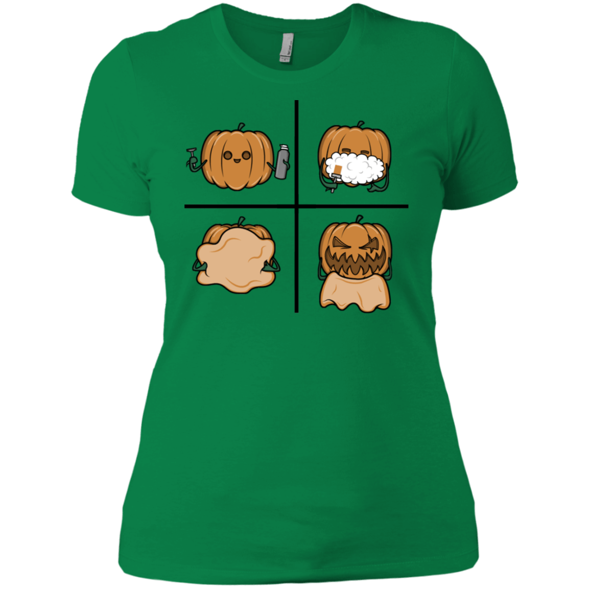 T-Shirts Kelly Green / X-Small Pumpkin Shave Women's Premium T-Shirt