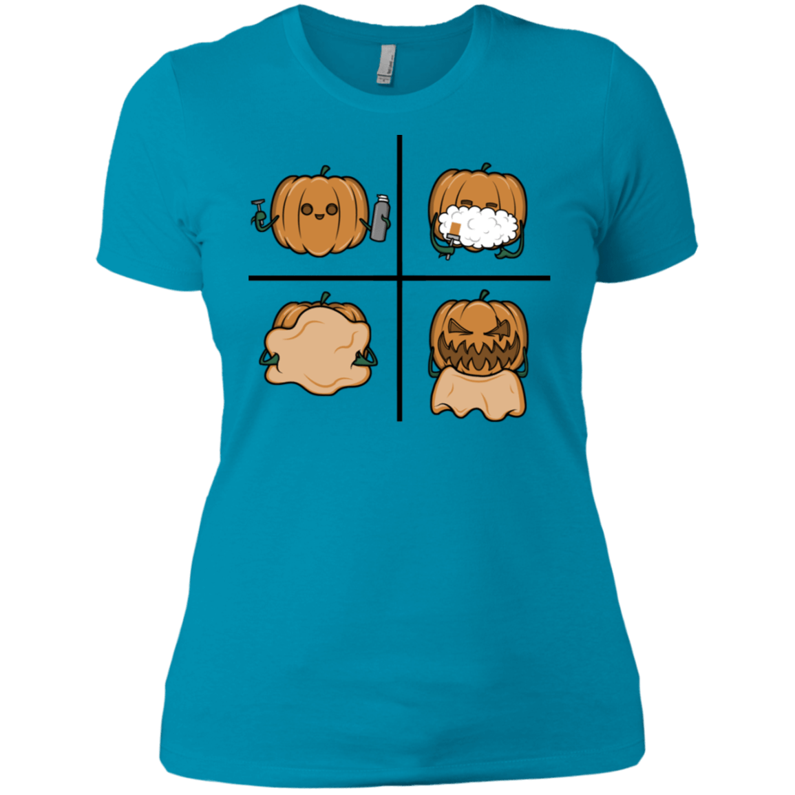 T-Shirts Turquoise / X-Small Pumpkin Shave Women's Premium T-Shirt