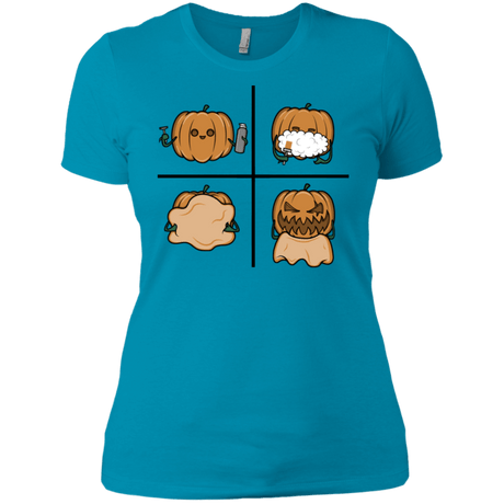 T-Shirts Turquoise / X-Small Pumpkin Shave Women's Premium T-Shirt