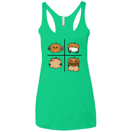 T-Shirts Envy / X-Small Pumpkin Shave Women's Triblend Racerback Tank