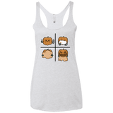 T-Shirts Heather White / X-Small Pumpkin Shave Women's Triblend Racerback Tank