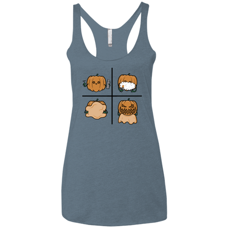 T-Shirts Indigo / X-Small Pumpkin Shave Women's Triblend Racerback Tank