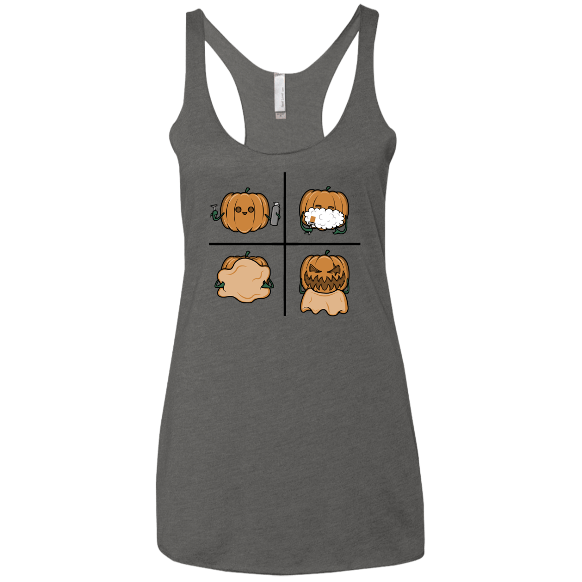 T-Shirts Premium Heather / X-Small Pumpkin Shave Women's Triblend Racerback Tank