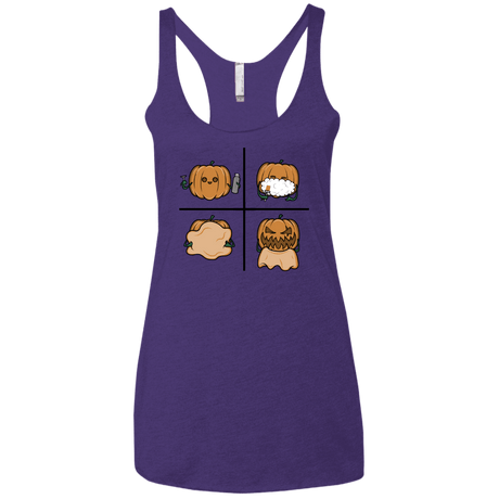 T-Shirts Purple Rush / X-Small Pumpkin Shave Women's Triblend Racerback Tank