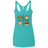 T-Shirts Tahiti Blue / X-Small Pumpkin Shave Women's Triblend Racerback Tank