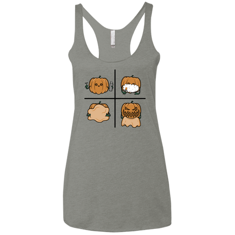 T-Shirts Venetian Grey / X-Small Pumpkin Shave Women's Triblend Racerback Tank
