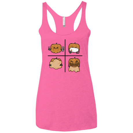 T-Shirts Vintage Pink / X-Small Pumpkin Shave Women's Triblend Racerback Tank
