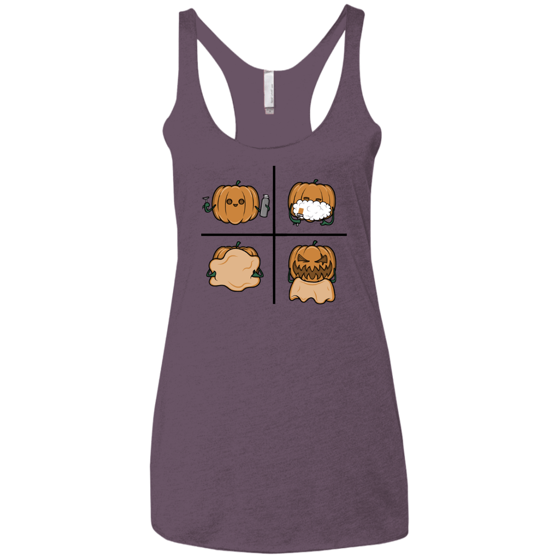 T-Shirts Vintage Purple / X-Small Pumpkin Shave Women's Triblend Racerback Tank