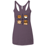 T-Shirts Vintage Purple / X-Small Pumpkin Shave Women's Triblend Racerback Tank