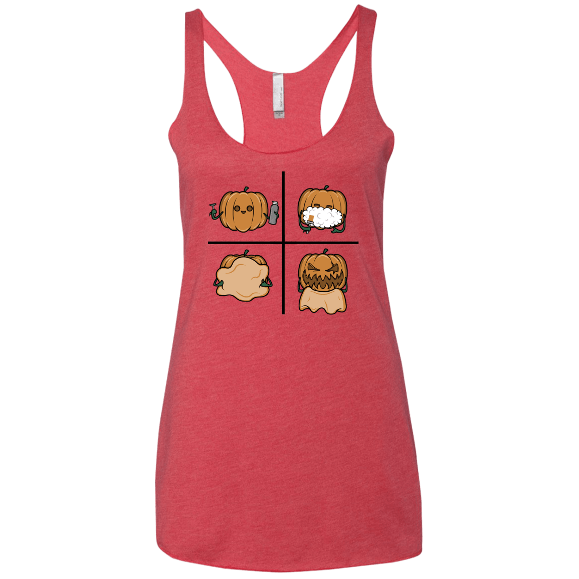 T-Shirts Vintage Red / X-Small Pumpkin Shave Women's Triblend Racerback Tank