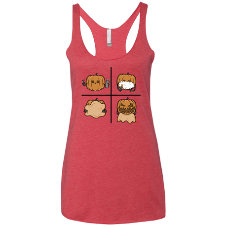 T-Shirts Vintage Red / X-Small Pumpkin Shave Women's Triblend Racerback Tank