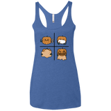 T-Shirts Vintage Royal / X-Small Pumpkin Shave Women's Triblend Racerback Tank