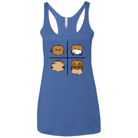 T-Shirts Vintage Royal / X-Small Pumpkin Shave Women's Triblend Racerback Tank