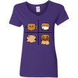 T-Shirts Purple / S Pumpkin Shave Women's V-Neck T-Shirt