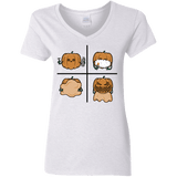 T-Shirts White / S Pumpkin Shave Women's V-Neck T-Shirt