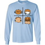 T-Shirts Light Blue / YS Pumpkin Shave Youth Long Sleeve T-Shirt