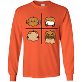 T-Shirts Orange / YS Pumpkin Shave Youth Long Sleeve T-Shirt
