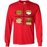 T-Shirts Red / YS Pumpkin Shave Youth Long Sleeve T-Shirt